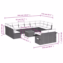 VidaXL 3257127 set mobili da esterno