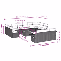 VidaXL 3257133 set mobili da esterno
