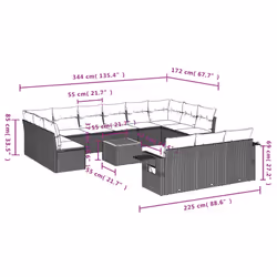 VidaXL 3257134 set mobili da esterno
