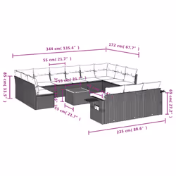 VidaXL 3257137 set mobili da esterno