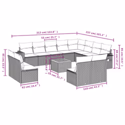 VidaXL 3257144 set mobili da esterno