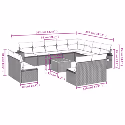 VidaXL 3257145 set mobili da esterno