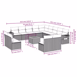 VidaXL 3257151 set mobili da esterno