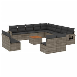 VidaXL 3257152 set mobili da esterno Grigio scuro