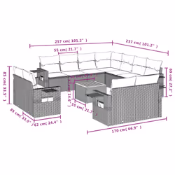 VidaXL 3257155 set mobili da esterno