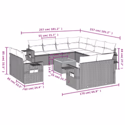 VidaXL 3257159 set mobili da esterno