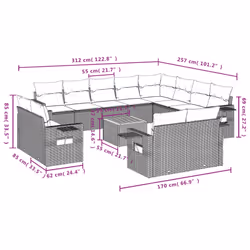 VidaXL 3257161 set mobili da esterno