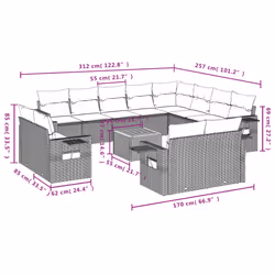 VidaXL 3257166 set mobili da esterno