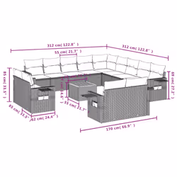 VidaXL 3257171 set mobili da esterno