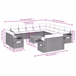 VidaXL 3257172 set mobili da esterno