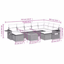 VidaXL 3257176 set mobili da esterno