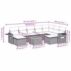 VidaXL 3257179 set mobili da esterno
