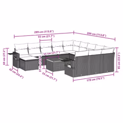 VidaXL 3257201 set mobili da esterno