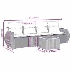 VidaXL 3257215 set mobili da esterno