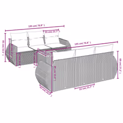 VidaXL 3257227 set mobili da esterno - Vista aggiuntiva 3