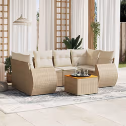 VidaXL 3257234 set mobili da esterno Crema, Bianco - Vista aggiuntiva 2