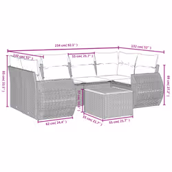 VidaXL 3257234 set mobili da esterno Crema, Bianco - Vista aggiuntiva 3