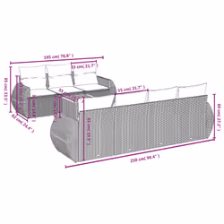 VidaXL 3257241 set mobili da esterno