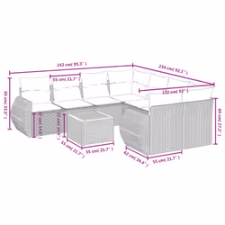 VidaXL 3257260 set mobili da esterno
