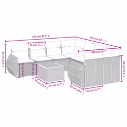 VidaXL 3257263 set mobili da esterno