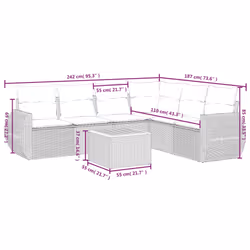 VidaXL 3257343 set mobili da esterno