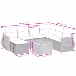 VidaXL 3257442 set mobili da esterno