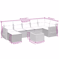 VidaXL 3257446 set mobili da esterno