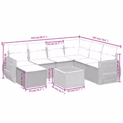 VidaXL 3257449 set mobili da esterno