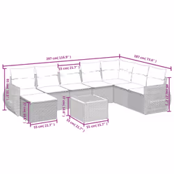 VidaXL 3257469 set mobili da esterno