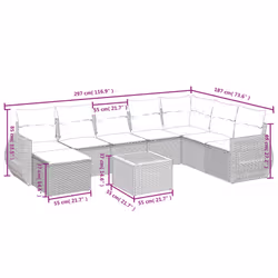 VidaXL 3257473 set mobili da esterno