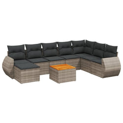 VidaXL 3257474 set mobili da esterno Grigio scuro