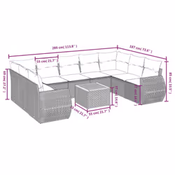 VidaXL 3257476 set mobili da esterno