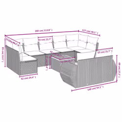 VidaXL 3257483 set mobili da esterno