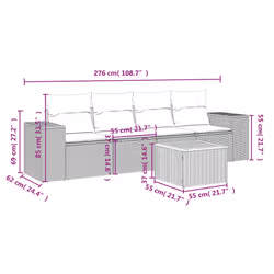 VidaXL 3257656 set mobili da esterno