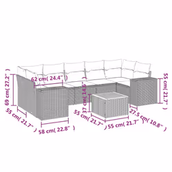 VidaXL 3257686 set mobili da esterno