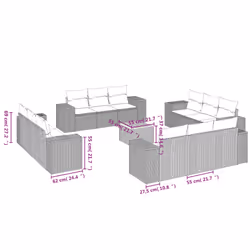 VidaXL 3257710 set mobili da esterno
