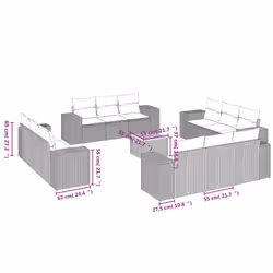 VidaXL 3257711 set mobili da esterno
