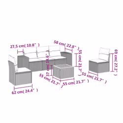 VidaXL 3257718 set mobili da esterno