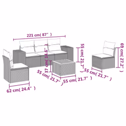 VidaXL 3257719 set mobili da esterno
