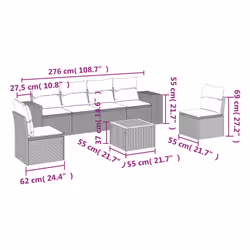 VidaXL 3257726 set mobili da esterno