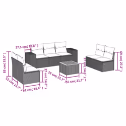 VidaXL 3257728 set mobili da esterno