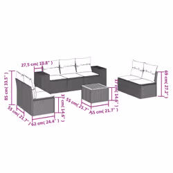 VidaXL 3257731 set mobili da esterno