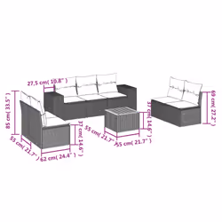 VidaXL 3257732 set mobili da esterno