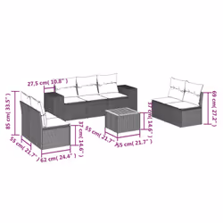 VidaXL 3257733 set mobili da esterno