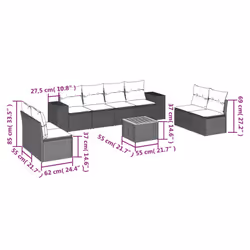 VidaXL 3257738 set mobili da esterno