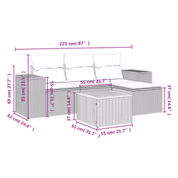 VidaXL 3257742 set mobili da esterno
