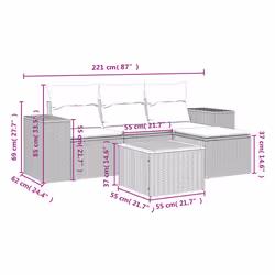 VidaXL 3257746 set mobili da esterno