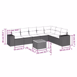 VidaXL 3257806 set mobili da esterno