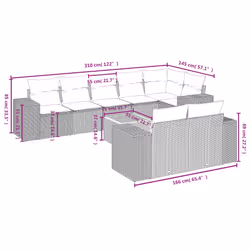 VidaXL 3257861 set mobili da esterno