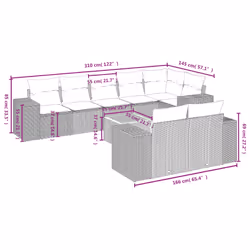 VidaXL 3257868 set mobili da esterno